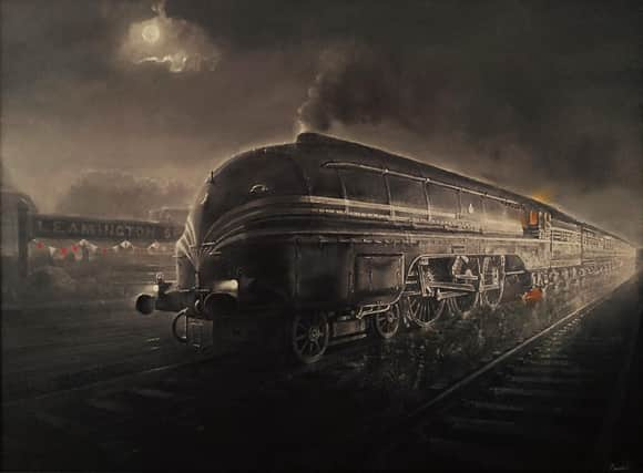 A painting by Leamington fine artist Kevin Parrish of the Coronation Scot travelling through Leamington will soon go on display.