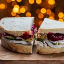 Leftovers Christmas sandwich with turkey, stuffing and cranberry sauce Pic: Magdalena Bujak/Adobe