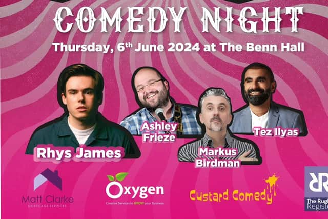 Big comedy nights in Rugby.