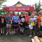 Matthew Thompson, winner, with Andrew Dougherty The Rugby Flyer's grandson