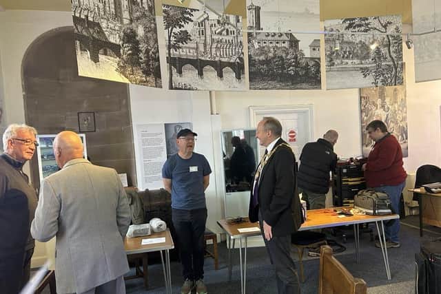 The Mayor of Warwick at the first Repair Cafe. Photo by Warwick Visitor Information Centre