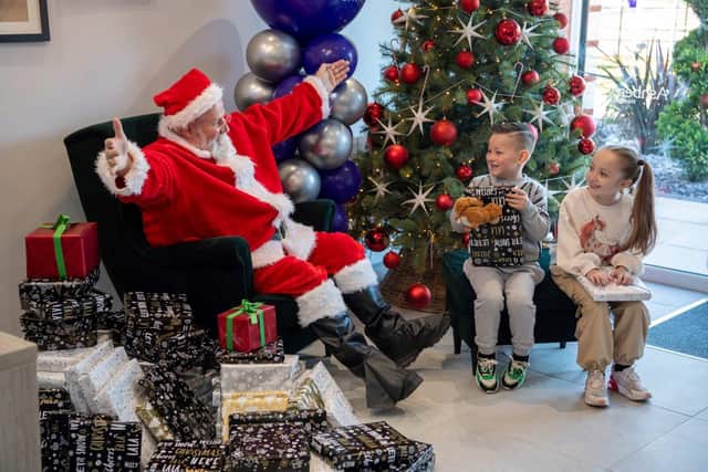 Father christmas with children at Yew Tree Meadow showhome launch