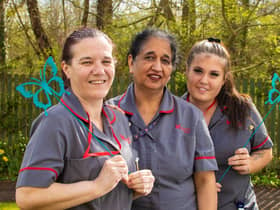 Nursing Assistants at Coventry Myton Hospice with the limited edition butterflies. Photo supplied