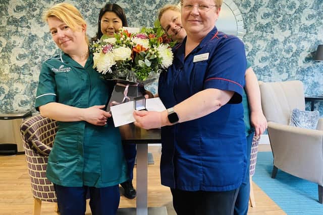 Lucy Sharpe, Carer, celebrates 15 years service at Overslade House