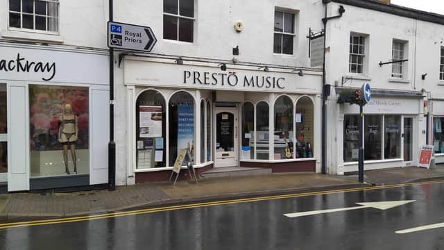 Presto Music's current premises in Park Street, Leamington. Picture supplied.