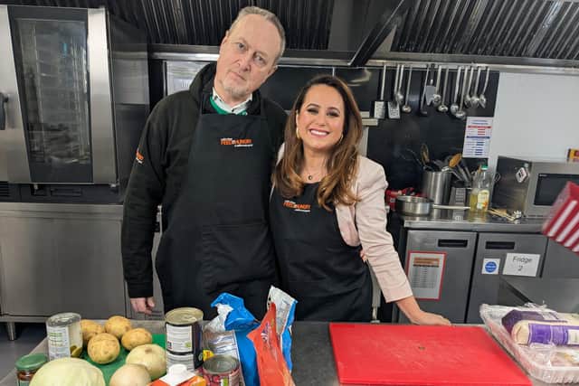 Canon Gavin Kibble MBE and Bianca Rodrigues-Perry. Credit: Rich Smith.