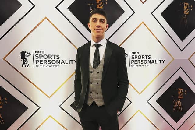 Leamington boxing star Lewis Williams at the BBC Sports Personality of the Year 2022 ceremony. Picture supplied.