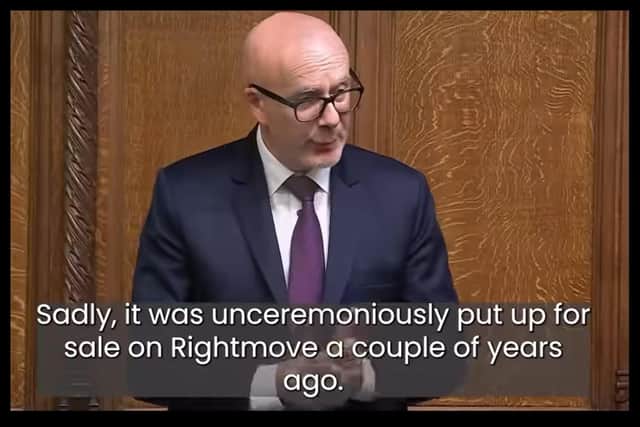 Matt Western raising the issue in Parliament yesterday. Screenshot from Facebook.