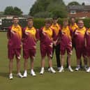 The White Rose squad -  from l to r: Mark Smith, Luke Horne, Aiden Maries, Josh Hancock (reserve), Sam Shuttleworth, Neil Hancock (manager), Jordan Ward, Tom Wheeler, Adam Smith (assistant manager), Ewan Mason and Dan Ellicott.