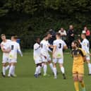 Warwick celebrate Josh Parsons second against Stourport.