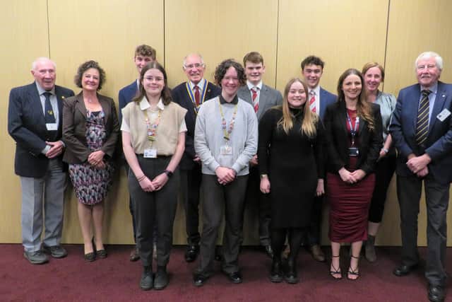 Two final year students from each of Warwick, Aylesford and Myton sixth forms, together with their teachers, joined Rotarians for lunch.  Photo supplied