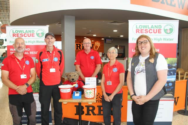 Warwickshire Search and Rescue in Morrisons with Community Champion Alex Pearson. Photo supplied