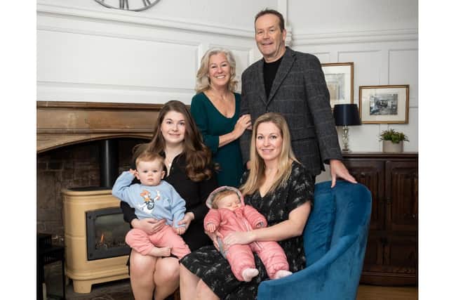 Tracey and Guy Middlebrook (back row), with their daughter Daisy Middlebrook-Vause (left) with her daughter Sylvie, and their daughter Teddy Runcorn with her daughter Cleo. Photo by Mike Baker