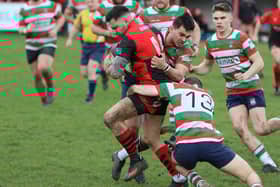 Lee Lightowler in action for Newbold on Avon during their final-day loss to Lutterworth. Picture by Steve Smith