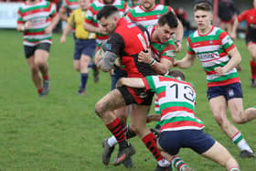 Lee Lightowler in action for Newbold on Avon during their final-day loss to Lutterworth. Picture by Steve Smith