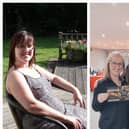 Laura before losing the weight. Right: Pictured with Sophie, who runs a Slimming World group in Rugby.