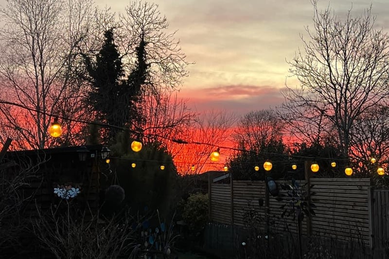 The beautiful sunset over the Rugby area on Sunday February 5, taken by  Fiona Macartney