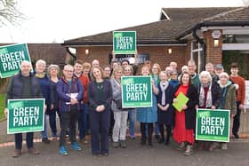 Zoe and volunteers outside The Grange in Southam