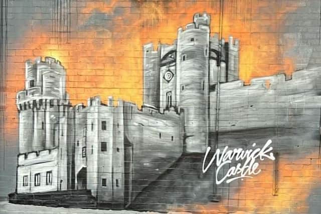 The Warwick Castle mural inside Foundry Gym in Millers Road. Photo supplied by Foundry Gym