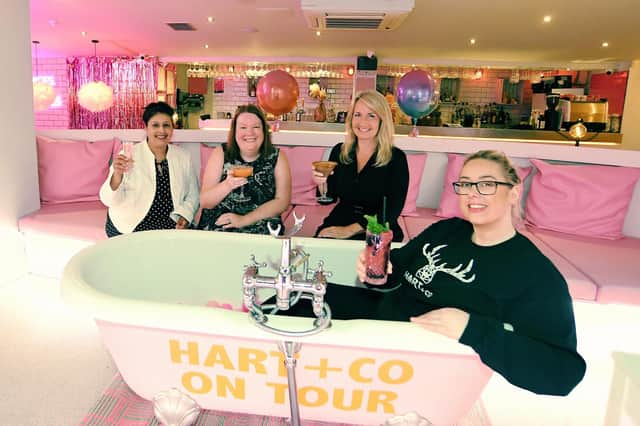 Pictured (left to right): Cllr Kam Kaur, Gillian Dale (both Warwickshire County Council), Caroline Trainor (Chamber), Louise Hart. Picture submitted.