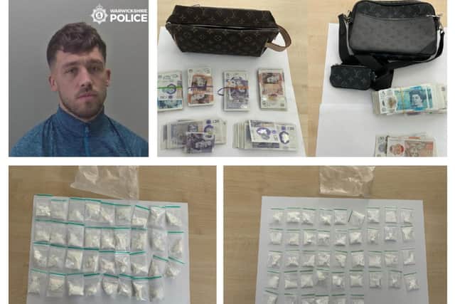 Thomas Brazier from Bishops Tachbrook has been jailed for five years after admitting possession with intent to supply cocaine. Photos supplied by Warwickshire Police