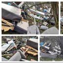 Criminals have created a huge fly-tipping site near Rugby
