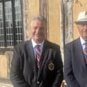 Left to right shows Brother Harry with longstanding Lord Leycester Brother Gordon. Photo by Lord Leycester