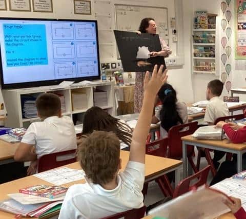 Children learn about different career options.