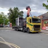 The InPost Locker was removed from the front of Sainsbury's in Warwick today and the blue plaque dedicated to Dick Turpin can now be seen again. Picture supplied.