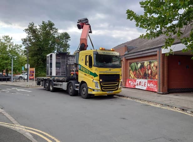 The InPost Locker was removed from the front of Sainsbury's in Warwick today and the blue plaque dedicated to Dick Turpin can now be seen again. Picture supplied.