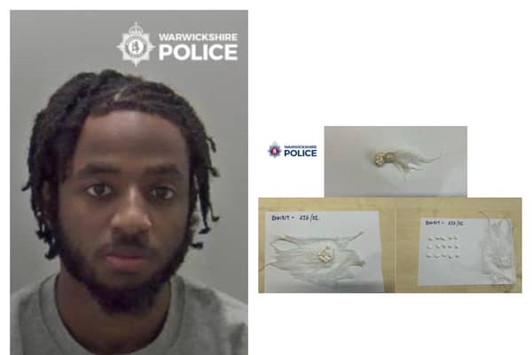 Ryan Ali has been jailed for nearly four years. Photos supplied by Warwickshire Police