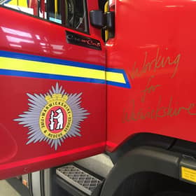 Firefighters were called to a landfill site near Leamington. Photo by Warwickshire Fire and Rescue Service