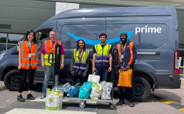 Items were donated from Amazon to Ukrainian refugees