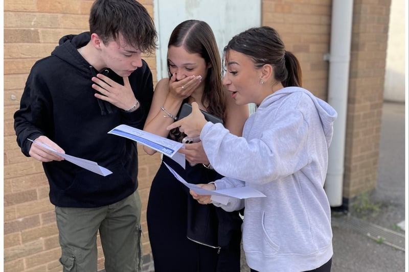 Kenilworth School pupils opening their results. Photo by Kenilworth School
