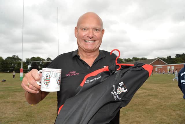 Martyn Holmes with 150th cup and shirt with new logo for the year.
PICTURE: ANDREW CARPENTER
