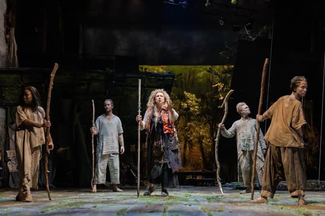 Alex Kingston (centre) as Prospero (photo: Ikin Yum)