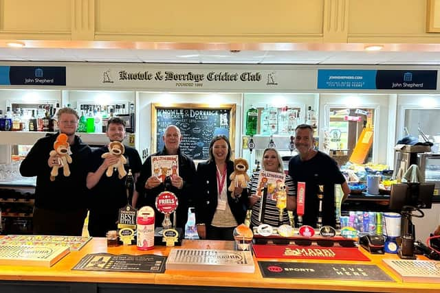 Rachel Ollerenshaw pictured with the team from Knowle and Dorridge Cricket Club who helped to organise the day. Photo supplied