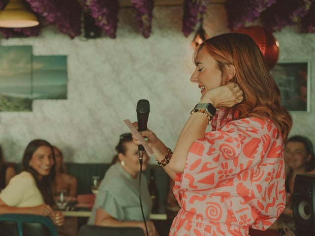 Courtney (Founder) speaking at our second brunch