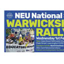A poster for the NEU national strike for which a rally will take place in Leamington tomorrow (Wednesday February 1).
