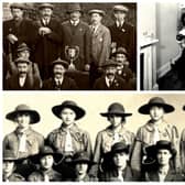 Photos going clockwise, from top left: Unknown anglers club with trophy taken by local photographer Speight; Hairdressing was on the curriculum at British Thomson-Houston's girls' club; One of the borough's Girl Guide units gather for a photograph in the 1920s.