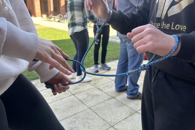 The activities were provided and led by Rock and Rapid Adventures throughout the morning, ending in a competition between teams.