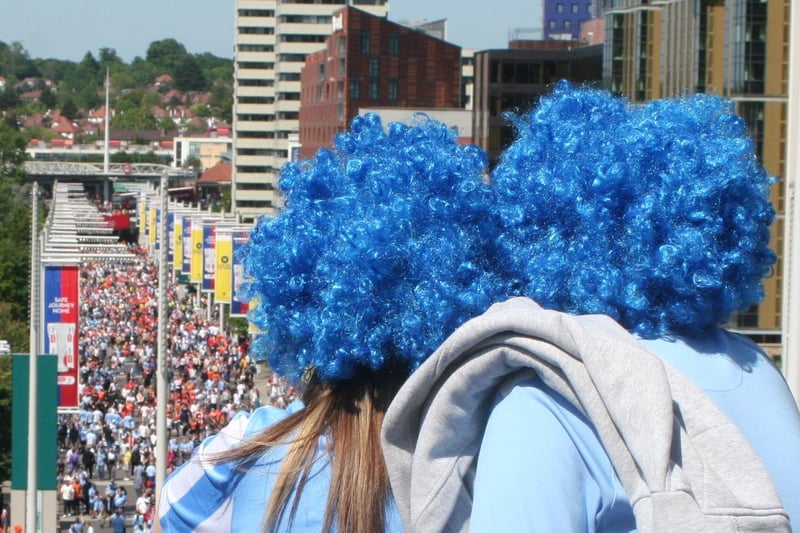 Coventry fans looking down 'Wembley Way'