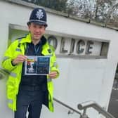 Two police officers, including PC Martin [pictured], and two ambulance personnel visited the care home to enjoy this gesture of goodwill.