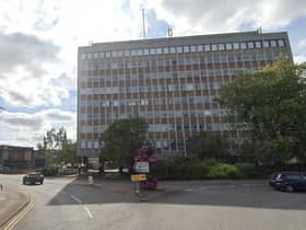 A decision is still awaited on the fate of the landmark former HQ of Cemex in Rugby town centre. Photo: Google Street View.