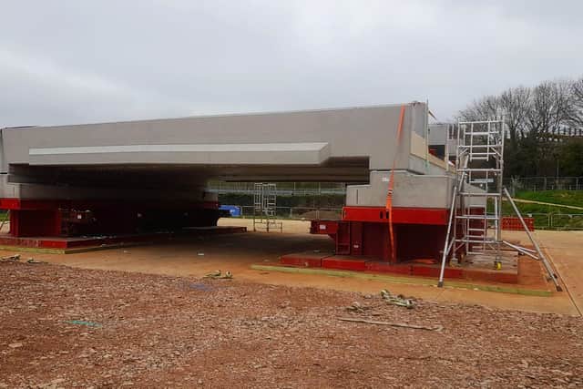 The new bridge deck ahead of installation in Leamington