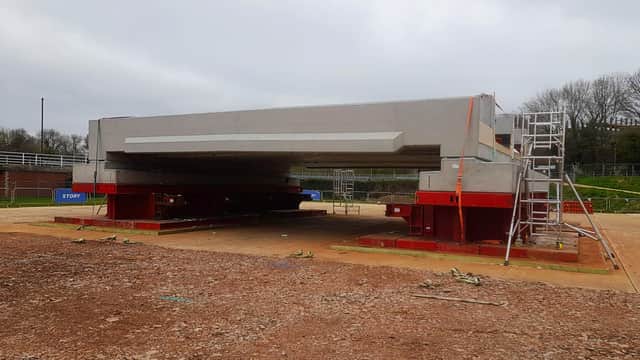 The new bridge deck ahead of installation in Leamington