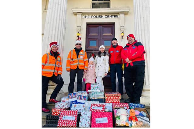 The shoe boxes were delivered to The Polish Centre in Leamington to then be sent on to Ukraine. Photo supplied