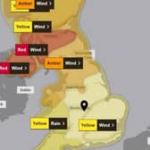 Multiple weather warnings have been put in place for Warwickshire – with strong winds and heavy rain forecast. Photo by Met Office