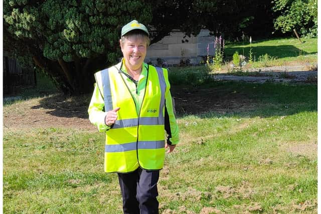 Pauline Parker from Warwick set herself the challenge to walk 800 miles in 8 months to raise money for Warwickshire Vision Support (WVS). Photo supplied
