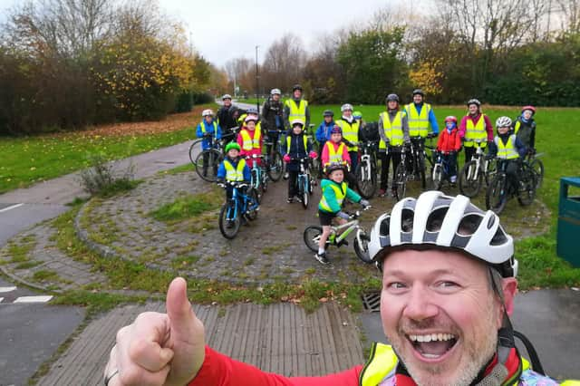 Simon Storey set up and runs a free community initiative called The Bicycle Bus.